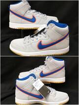 [黒タグ付・未使用] NIKE SB DUNK HIGH PRM NEW YORK METS ダンクニューヨーク メッツ 27cm グレー ガムソール DH7155-001 店舗受取可_画像4