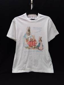 [90s] FRUIT OF THE LOOM Peter Rabbit フルーツオブザルーム ピーターラビット 半袖Tシャツ 白 ホワイト M ヴィンテージ 古着 店舗受取可
