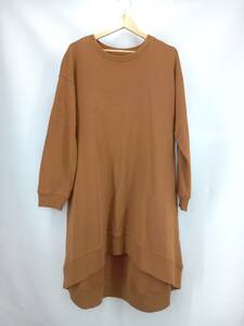 * Maison Margiela mezzo n Margiela MM6 17AW long sleeve One-piece sweat tunic reverse side nappy size XS Brown winter 