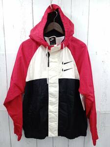 【タグ付】NIKE ナイキ 20SS SWOOSH HOODY WOVEN JACKET ダブルスウッシュ ナイロンジャケット CJ4889-657 メンズ サイズ M レッド