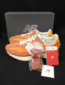 [箱・タグ付] new balance 327 ORANGE ニューバランス スニーカー 27.5cm オレンジ マスタード MS327CLA 店舗受取可