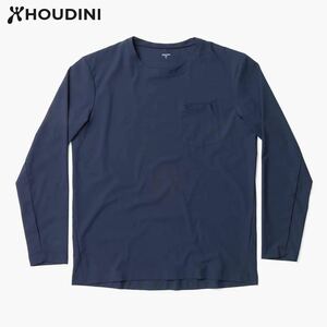 【美品】Houdini cover crew サイズS ネイビー フーディニ カバークルー 長袖Tシャツ