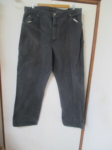 W40?■ディッキーズ Dickies◆ダック地 ペインターパンツ ◆黒　USA古着 ◆ 