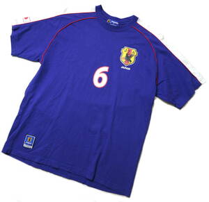 2002年頃！◆サッカー日本代表 No.6 稲本潤一 ユニフォームTシャツ◆Mサイズ 日韓W杯