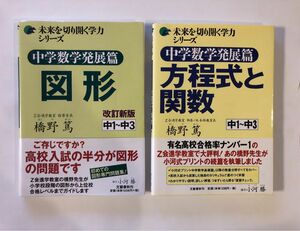 未来を切り開く学力シリーズ　中学数学発展篇の2冊　方程式と関数　& 図形