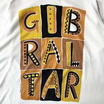 90s GIBRALTAR アート プリント 半袖 Tシャツ / 90年代 オールド シングル ステッチ ホワイト プリントT_画像3