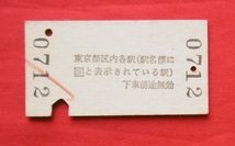 国鉄 硬券 乗車券 那智 から 東京都区内 ゆき /紀勢本線 関西本線 東海道本線/JR西日本 JR東海_画像2