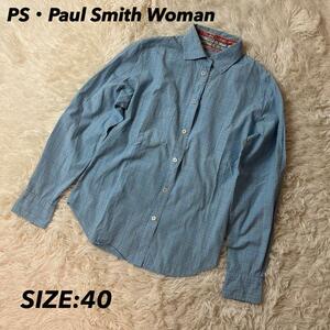 PS・PaulSmith Woman　長袖シャツ　チェック　40サイズ　ブラウス　ポールスミス