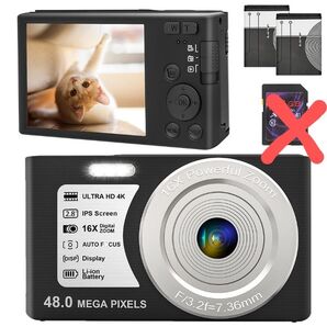 4Kデジタルカメラ 黒 ブラック