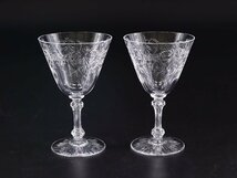 オールドバカラ マレンヌ ワイングラス 2客 12.5cm (2) / Baccarat Marenne ペア クリスタルガラス_画像2