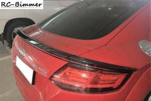 ●AUDI/アウディ8S TT/TTS/TTRS/ロードスター用 LM3ピースFRPトランクスポイラー/リアスポイラー/リアウイング/綾織/クロスカーボン