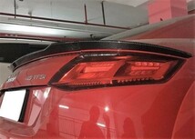 ●AUDI/アウディ8S TT/TTS/TTRS/ロードスター用 LM3ピースFRPトランクスポイラー/リアスポイラー/リアウイング/綾織/クロスカーボン_画像3