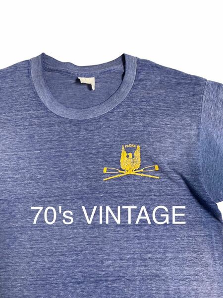 アメリカ購入 ビンテージ Tシャツ PACRA 50/50 丸胴 シングル 半袖Tシャツ VINTAGE 70's 輸入 古着 ヴィンテージ