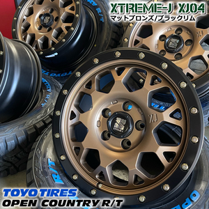 即納 タイヤホイール4本セット XTREME-J XJ04 16×7.0J+35 5/114.3 BR/BK トーヨー オープンカントリー R/T 235/70R16 デリカD:5 RAV4 CX-5