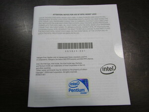 [YCP0262] ★ Intel Pentium Core Seal только ★ Неиспользуемая (бесплатная доставка)