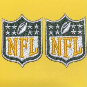 NFL ロゴ ミニサイズ ２枚セット ワッペン パッカーズカラー