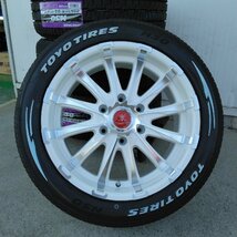 200系ハイエース タイヤホイールセット New TOYO H30 225/50R18 ホワイトレター 18インチ BD12 新品 4本セット_画像2