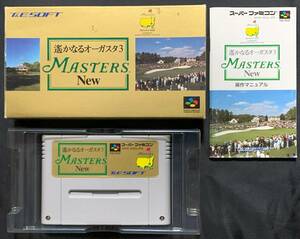 SFC　MASTERS（マスターズ）New 遥かなるオーガスタ３　箱説明書付　スーパーファミコン