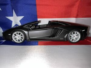  used beautiful goods LAMBORGHINI AVENTADOR LP700-4 ROADSTER 1/24 die-cast car maisto made black 