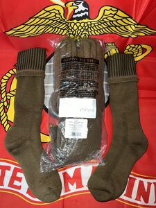 新品未開封　MADE IN USA OVER THE CALF SOCKS COYOTE 20078-L 8415-01-679-4987 LARGE COYOTE 2足セット