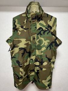 中古美品　MADE IN USA USMC COLD/WET WETHER, CAMOUFLAGE PARKA DAAK60-97-D-9309 TENNIR INDUSTRIES製 MEDIUM LONG