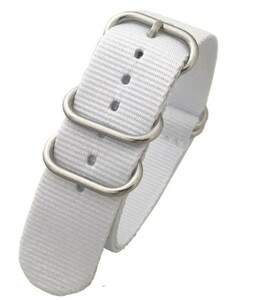 腕時計 バンド G10 プレミアム ナイロン 交換簡単 ストラップ ホワイト 22㎜ NO.5 新品未使用 B級品