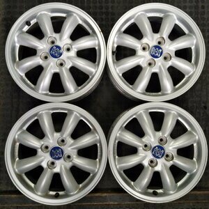 管理番号：Ｓ3-122【4本価格】【15x4.5J 4x100 ET+45 ハブ54】MINILITE純正・店頭引取可能・下取り可能