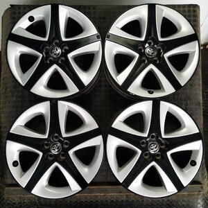 管理番号：S3-148【4本価格】【17x7J 5x100 ET+50 ハブ54】トヨタTOYOTA純正・プリウス50系等・直接引取可能・下取り可能