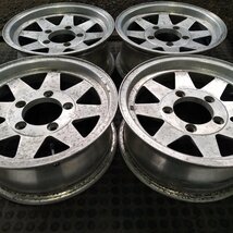 管理番号：S3-151【4本価格】【15x6J 5x139.7 ET+22 ハブ109】ASAHI・ジムニー等・直接引取可能・下取り可能_画像2