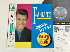 フェビアン Fabian‘s Greatest Hits Vol.2 帯付LP ウーレルレコード LU20-2005 82年発売,ロカビリー,オールディーズ,ロックンロール,