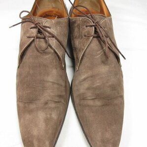 HH【サントーニ Santoni】 スエード 外羽根 ドレスシューズ 紳士靴 (メンズ) size7.5 ブラウン系 ◎15MZA2664◎の画像2