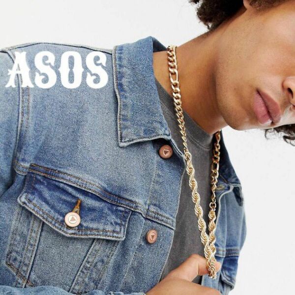 ASOS ミックス チェーンネックレス ゴールド