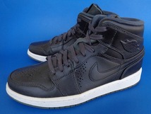 12439■美品 14年製 NIKE AIR JORDAN1 NOUVEAU ナイキ エア ジョーダン ヌーヴォー 黒 レザー 27 629151-003_画像1