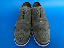 12482■最高級 COLE HAAN ZERO GRAND コールハーン ゼロ グランド ビジネス シューズ スエード カーキ 26.5 cm 81/2W 161C26200 F17_画像3