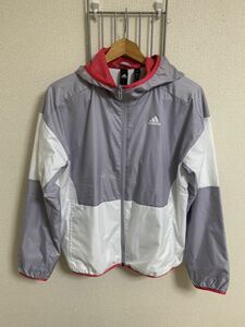 ［adidas］ アディダス　スポーツウェア　　グレー　白系　Lサイズ Y629