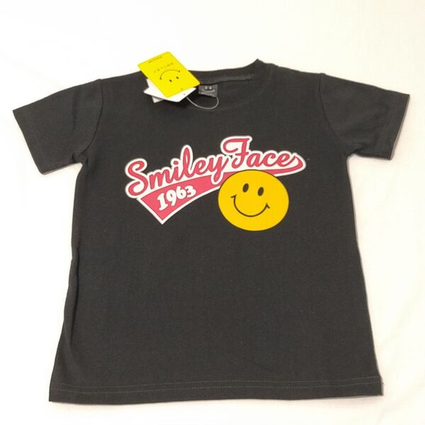 新品 スマイリーフェイス 半袖 Tシャツ 【120】黒 子供服 男の子 キッズ 未使用品 タグ付き 夏服