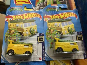 送料込2台セット ホットウィール Hotwheels PARTY WAGON TEENAGE MUTANT NINJA TURTLES パーティーワゴン タートルズ