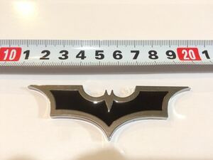 BATMAN BAT エンブレム 銀 クローム メッキ 黒 ブラック superman バットマン バットモービル スーパーマン 汎用 USDM marvel マーベル