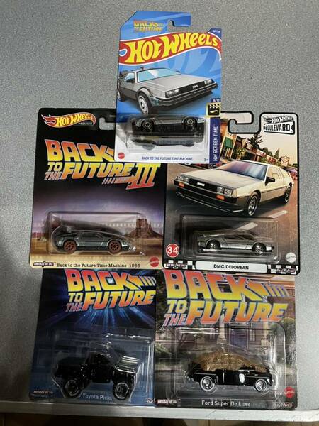 5台セット ホットウィール バックトゥーザ フューチャー hotwheels 1987 デロリアン back to the future e.t old bmx kuwahara schwinn