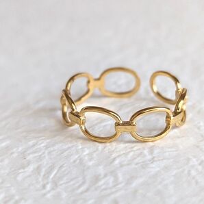 お洒落リング ゴールドリング L-5