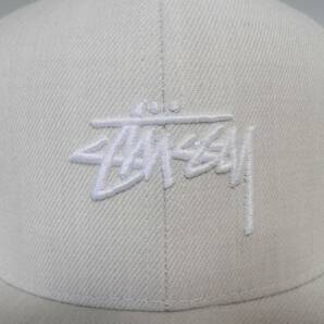 STUSSY ステューシー スナップバックキャップ オフホワイト クリーム 帽子 フリーサイズ CAPの画像5