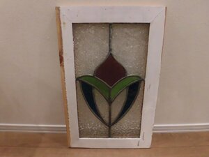 **[ free shipping ] antique stained glass tree frame window frame 30.8×48cm**