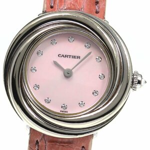 カルティエ CARTIER WG200846 トリニティ K18WG 12P ダイヤ クォーツ レディース _745731