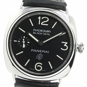 パネライ PANERAI PAMC0380 ラジオミール ブラックシール ロゴ 手巻き メンズ 保証書付き_748176【ev10】