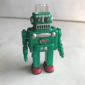 ■昭和レトロ 北原コレクション　No2 スモーキングロボット（緑）ロボット　ブリキ風当時物c■検）おまけ食玩昔グリコ古いおもちゃ玩具