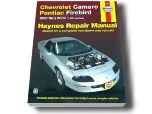  service book, maintenance manual, partition nz,Heynes, repair manual /93-02 Chevrolet, Camaro,CAMARO, Firebird 