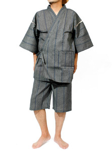 [ new goods ] 3L E pattern jinbei men's large size ... weave peace pattern top and bottom .... setup plain stripe 