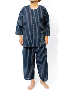 [ new goods ] 5L B pattern jinbei men's large size peace pattern pyjamas top and bottom ... weave plain stripe ... setup 
