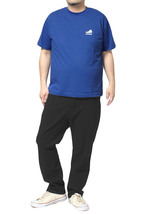 【新品】 5L ブルー コンバース(CONVERSE) 半袖 Tシャツ メンズ 大きいサイズ ロゴ プリント ドライ 裏メッシュ 吸汗速乾 消臭 抗菌 クルー_画像2
