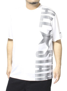 【新品】 3L ホワイト コンバース(CONVERSE) 半袖 Tシャツ メンズ 大きいサイズ 接触冷感 吸汗速乾 UVカット ALLSTAR ビッグ プリント クル